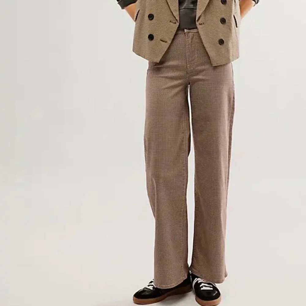 Frame Denim Brown Houndstooth Flare Jeans - Picture 11 of 16